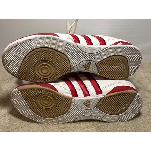 Adidas Womens Size 5 Indoor Soccer Shoes Red & White Leather #753001 - Picture 11 of 13